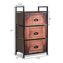 3 Drawer Fabric Dresser Storage Tower Nightstand Sturdy Steel Frame Closet