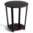 Industrial End Table Sofa Side Table Nightstand Storage Shelf