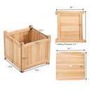 Square Wood Flower Planter Box Raised Vegetable Patio Lawn Garden folding