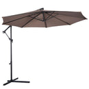 10' Hanging Umbrella Patio Sun Shade Offset Outdoor Market W/T Cross Base