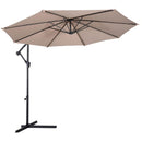 10' Hanging Umbrella Patio Sun Shade Offset Outdoor Market W/T Cross Base