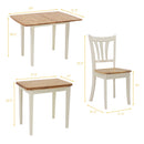 Extendable 5 Piece Wood Dining Table Set 4 Chairs Kitchen Table w/Extension Leaf