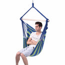 Garden Patio Porch Hanging Cotton Rope Swing Chair Seat Hammock Swinging Wood Outdoor Indoor Swing Seat Chair OP2996