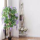 5 Tier Corner Ladder Shelf Floor Stand Shelves Bookshelf Display Bookcase Home Furniture HW60327WH