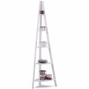 5 Tier Corner Ladder Shelf Floor Stand Shelves Bookshelf Display Bookcase Home Furniture HW60327WH