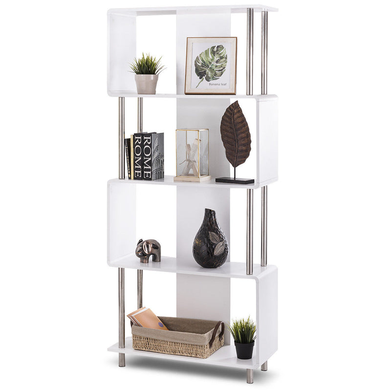 Industrial Style 4 Shelf Modern Bookcase Living Room Storage Display Unit Bookshelf