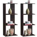 Set of 2 Bookcase Storage 3-Tier Open Shelf Display Room Divider