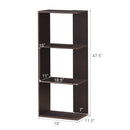Set of 2 Bookcase Storage 3-Tier Open Shelf Display Room Divider