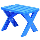 Plastic Children Kids Table & Chair Set 3-Piece Play Furniture In/Outdoor Blue