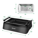 Smokeless Indoor BBQ Grill with Advanced Infrared Technology Zero Smoke Black