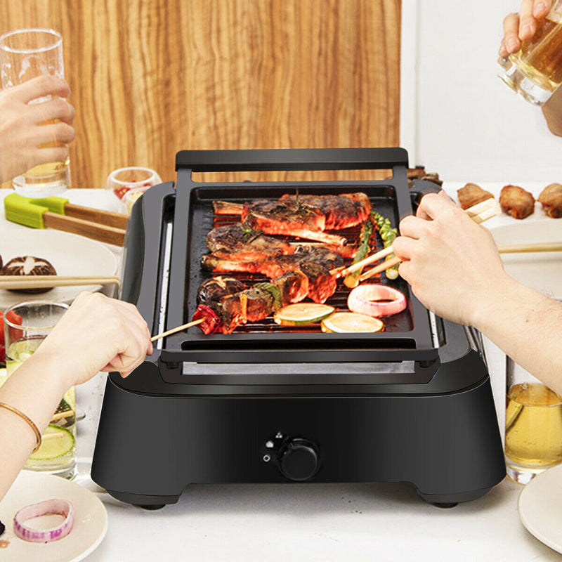 Smokeless Indoor BBQ Grill with Advanced Infrared Technology Zero Smoke Black
