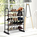 5-Tier Shoe Rack Space-saving Shoe Organizer W/Metal Frame 25 Pairs Shoe Tower
