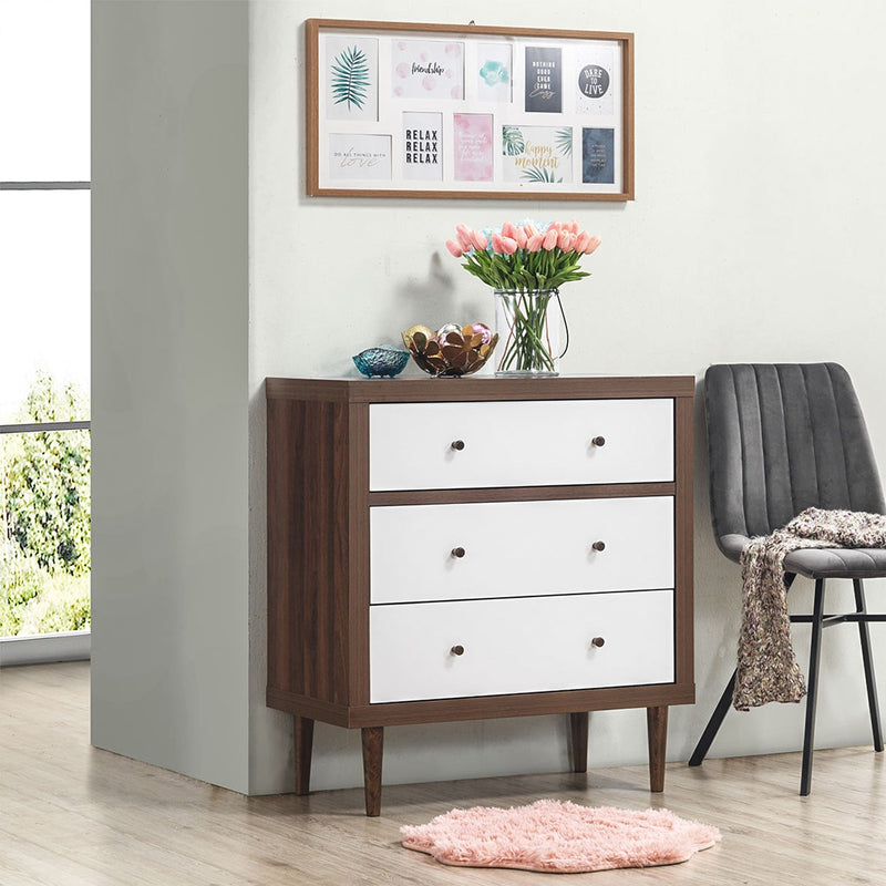 3 Drawer Dresser Wood Chest of Drawers Storage Freestanding Cabinet Organizer