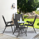 Set Of 4 Folding Sling Chairs Patio Furniture Camping Pool Beach With Armrest