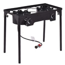 Double Burner Gas Propane Cooker Outdoor Camping Picnic Stove Stand BBQ Grill