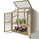 Garden Portable Wooden GreenHouse Cold Frame Raised Plants Shelves Protection