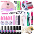 Nail Kits 90W UV Lamp Nail Dryer Soak Off Gel Nail Polish Professional Electric Drill