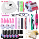Nail Kits 90W UV Lamp Nail Dryer Soak Off Gel Nail Polish Professional Electric Drill