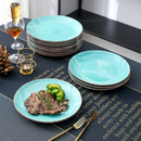 4/8/12-pieces Porcelain Ceramic Handpainted Dinner Plate Set