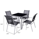 5 PCS Bistro Set Garden Set of Chairs and Table Outdoor Patio Furniture
