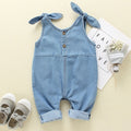 Summer Baby Girl Boy Rompers  Strap Kid Jumpsuit Cute Newborn Baby Denim Clothes 3M 6M 12M 18M Baby Jumpsuit