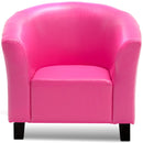 PU Leather Kids Sofa Armrest Chair Couch Child Birthday Gift Living Room Rose