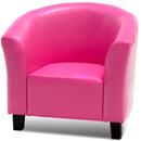 PU Leather Kids Sofa Armrest Chair Couch Child Birthday Gift Living Room Rose