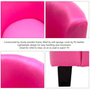 PU Leather Kids Sofa Armrest Chair Couch Child Birthday Gift Living Room Rose