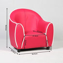 Kids Sofa Armrest Chair Couch Children Living Room Toddler Furniture Black/Red