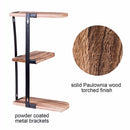 Wall Corner Shelves 3-Tier Rustic Wood Floating Multi-purpose Storage Shelves HW59525