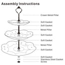 3 Tier Green Ceramic Cake Tower Stand,Porcelain Party Food Server