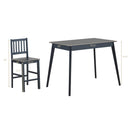 5 Pcs Counter Height Dining Set Kitchen Table & 4 Counter Chairs w/ Wood Legs