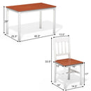 5PCS Pine Wood Dinette Dining Set Table and 4 Chairs Home Kitchen Furniture