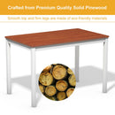 5PCS Pine Wood Dinette Dining Set Table and 4 Chairs Home Kitchen Furniture