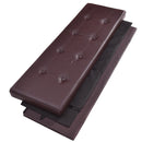 45''x15''x15'' Large Folding Storage Faux Leather Ottoman Pouffe Box Stool Brown