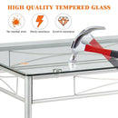 5 Piece Dining Set Table And 4 Chairs Glass Top Kitchen Breakfast Furniture