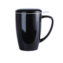 450ML Porcelain Tea Mug Cup with Lid and Stainless Steel Infuser Filter
