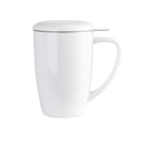 450ML Porcelain Tea Mug Cup with Lid and Stainless Steel Infuser Filter
