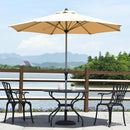 9' Patio Market Umbrella Outdoor Table Umbrella Aluminum Crank W/8 Ribs