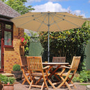 9' Patio Market Umbrella Outdoor Table Umbrella Aluminum Crank W/8 Ribs