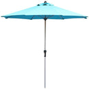 9' Patio Market Umbrella Outdoor Table Umbrella Aluminum Crank W/8 Ribs