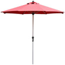 9' Patio Market Umbrella Outdoor Table Umbrella Aluminum Crank W/8 Ribs