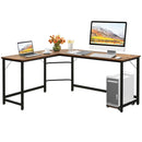 L Shaped Desk Corner Computer Desk PC Gaming Table Workstation with CPU Stand
