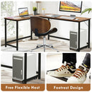 L Shaped Desk Corner Computer Desk PC Gaming Table Workstation with CPU Stand