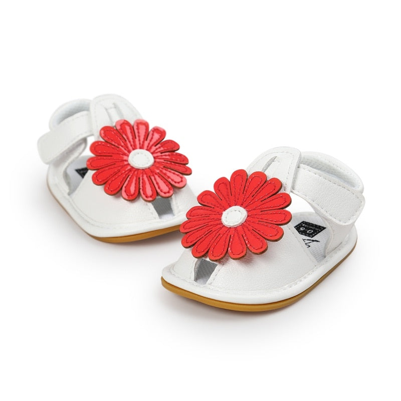 Summer Kids Girls Sandals Cute Tartan Hollow Out Princess Style Flower Breathable Non-slip Soft Bottom Cack Shoes