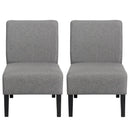 Set of 2 Armless Accent Chair Leisure Chair Single Sofa Fabric Upholstered