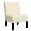 Armless Accent Chair Fabric Leisure Chair Single Sofa w/Rubber Wood Legs