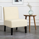 Armless Accent Chair Fabric Leisure Chair Single Sofa w/Rubber Wood Legs