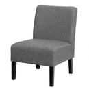 Armless Accent Chair Fabric Leisure Chair Single Sofa w/Rubber Wood Legs