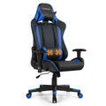 Massage Gaming Chair Reclining Racing Chair w/Lumbar Support and Headrest